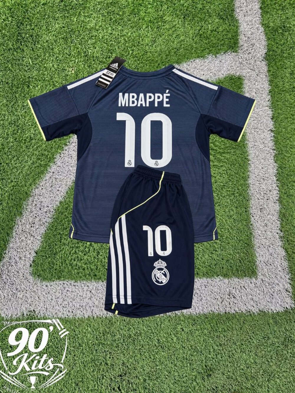 Real Madrid Mbappé #10 Away Third Kids Soccer Set
